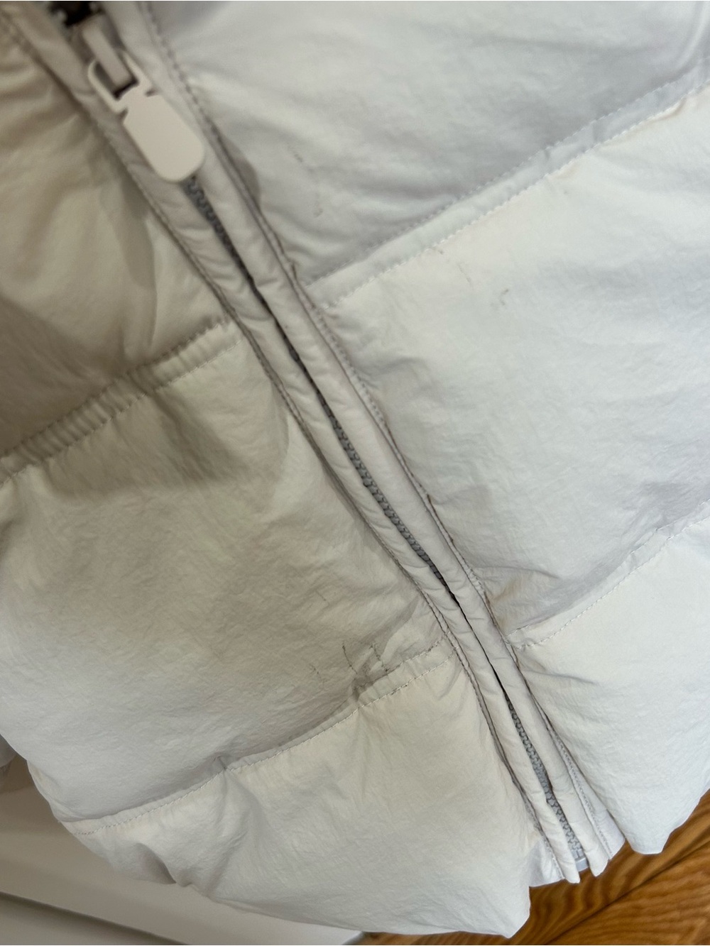 ZARA Girls Cream Hooded Puffer Jacket Coat Size 1.5-2Y / 86 cm - Picture 6 of 10